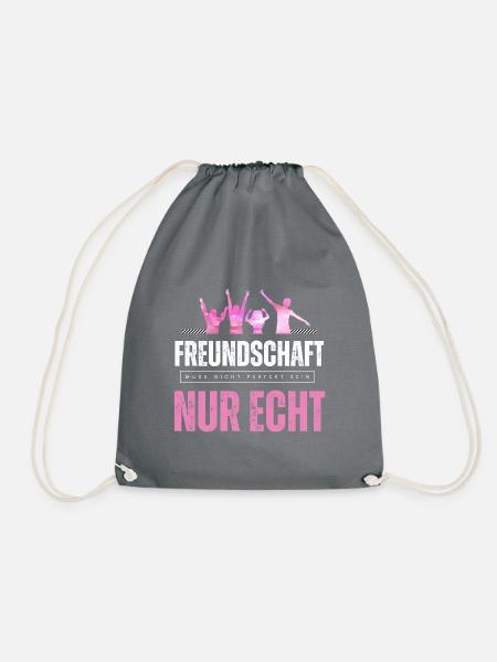 Beste Freunde FREUND Kumpel Kumpels - Turnbeutel - Grau