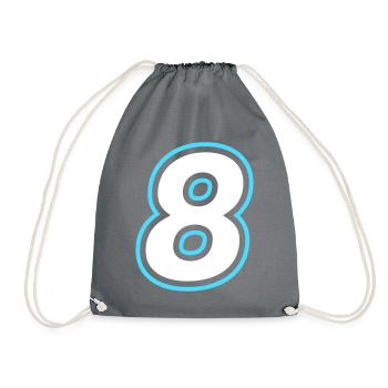 8 nombre symbole - Sac de sport léger - gris - Devant
