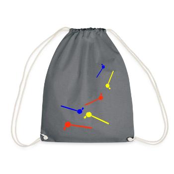 Symbole de ciseau en bâton apiculteur - Sac de sport léger - gris - Devant