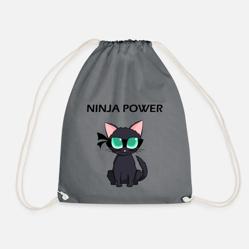 Ninja Warrior - Ninja Power - Drawstring Bag - grey