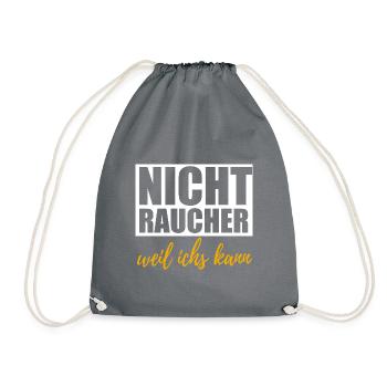 endlich Nichtraucher - Turnbeutel - Grau - Vorne