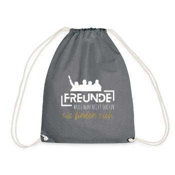 Beste Freunde FREUND Kumpel Kumpels - Turnbeutel - Grau - Vorne