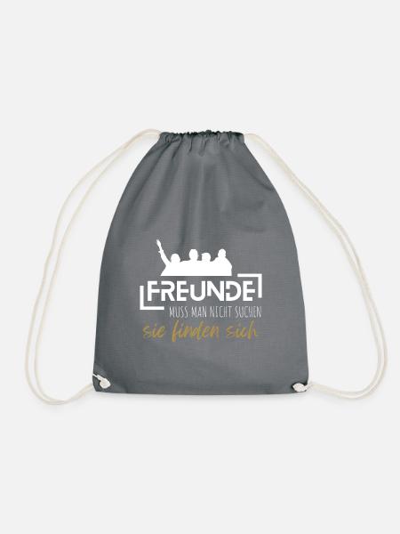 Beste Freunde FREUND Kumpel Kumpels - Turnbeutel - Grau