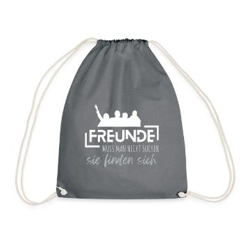 Beste Freunde FREUND Kumpel Kumpels - Turnbeutel - Grau - Vorne