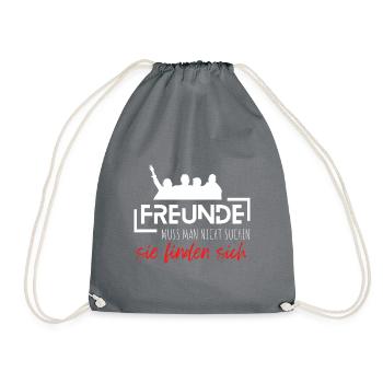 Beste Freunde FREUND Kumpel Kumpels - Turnbeutel - Grau - Vorne