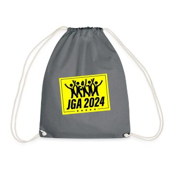 Junggesellen Abschied 2024 - Turnbeutel - Grau - Vorne