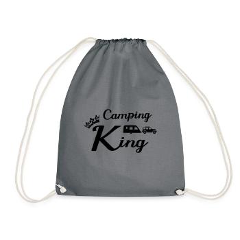 camping - Drawstring Bag - grey - Front