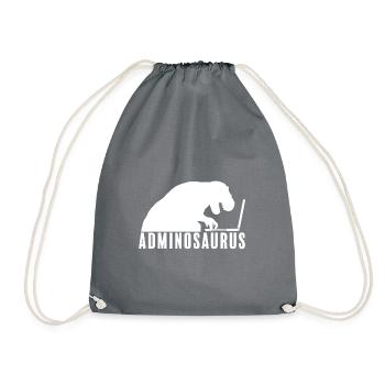 Admin Administrator Computer Science Computer - Drawstring Bag - grey - Front