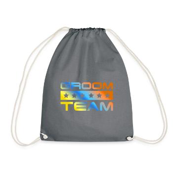 Groom Crew Bunt - Turnbeutel - Grau - Vorne