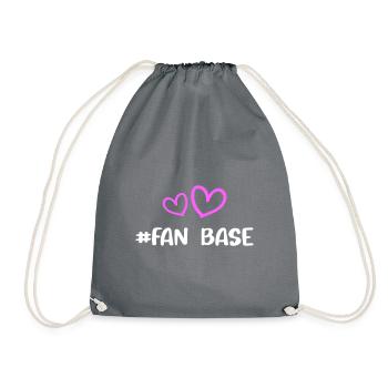 Fan Base Heart Love - Drawstring Bag - grey - Front