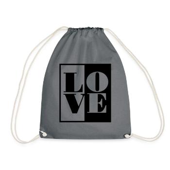 Love Amour Cadeau de Saint Valentin - Sac de sport léger - gris - Devant