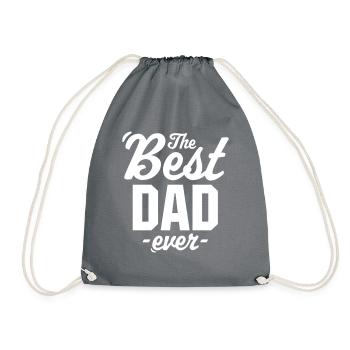The Best Dad Ever - Drawstring Bag - grey - Front