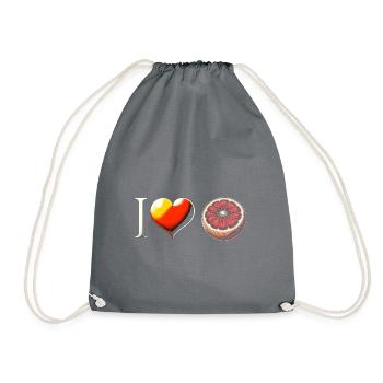 I love grapefruit - Drawstring Bag - grey - Front