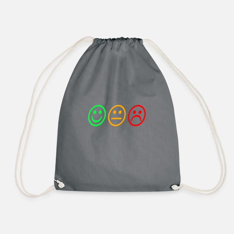 Drei Smilies - Turnbeutel - Grau