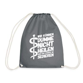 Apotheker Apotheke Pharmazeut - Turnbeutel - Grau - Vorne