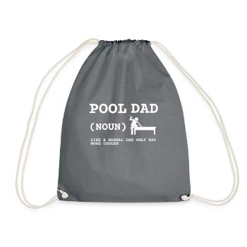 Pool Billiards Cue Sports And Snooker Tournament - Drawstring Bag - grey - Front