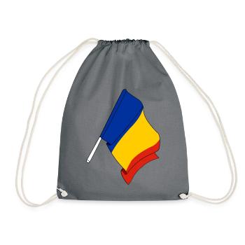 Flag Romania - Drawstring Bag - grey - Front