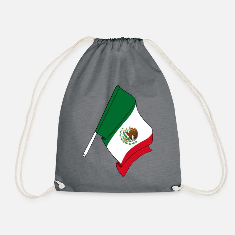 Flagge von Mexiko - Turnbeutel - Grau