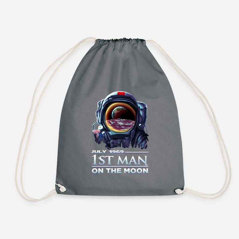 Astronaut 1969 Erster Mann auf dem Mond - DK Studio - Turnbeutel - Grau