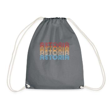 Astoria Queens Distressed Retro Queens Vintage - Turnbeutel - Grau - Vorne