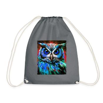 Portrait de hibou - Sac de sport léger - gris - Devant