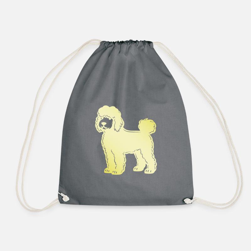 Poodle Hund Silhouette - Turnbeutel - Grau