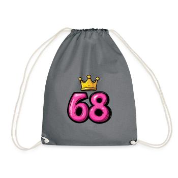 68 Nombre Couronne - Sac de sport léger - gris - Devant