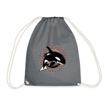 Orca Killerwal - Turnbeutel - Grau - Vorne