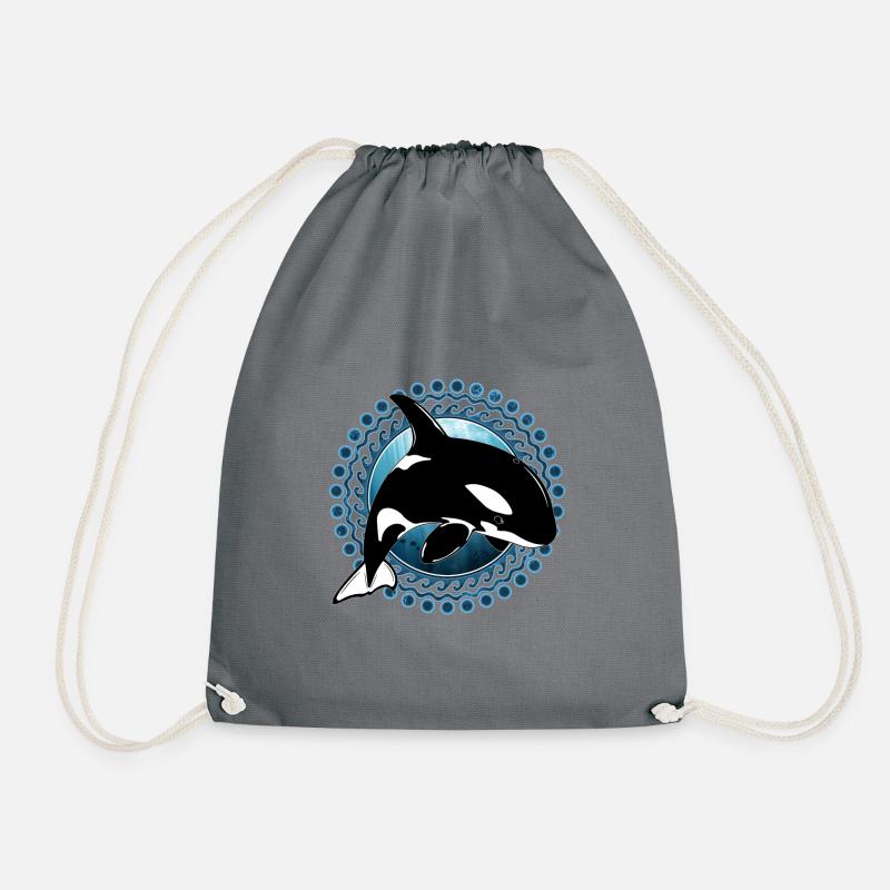 Orca Killerwal - Turnbeutel - Grau