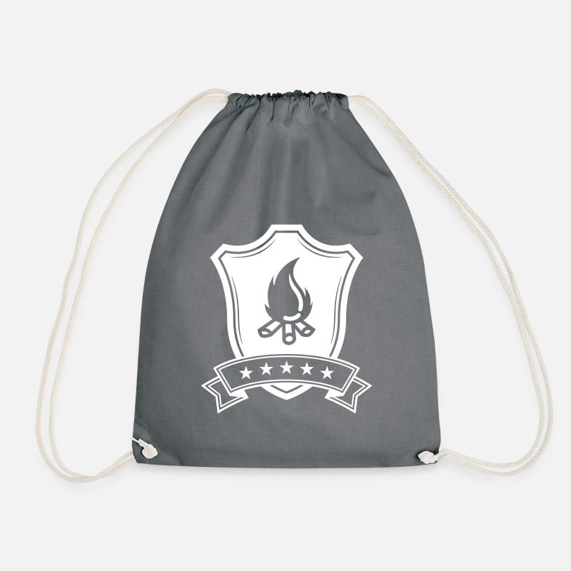 Campfire Coat of Arms - Drawstring Bag - grey