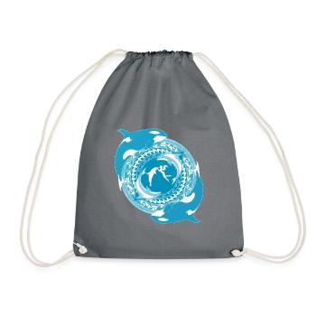 Fille de Poséidon - Sac de sport léger - gris - Devant