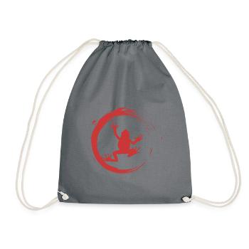 frog - Drawstring Bag - grey - Front
