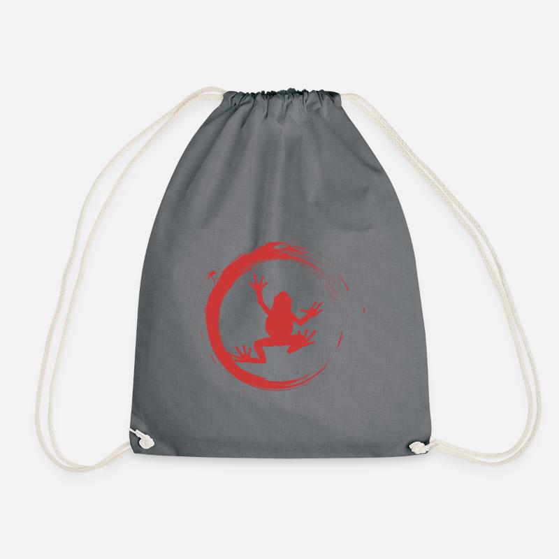 frog - Drawstring Bag - grey