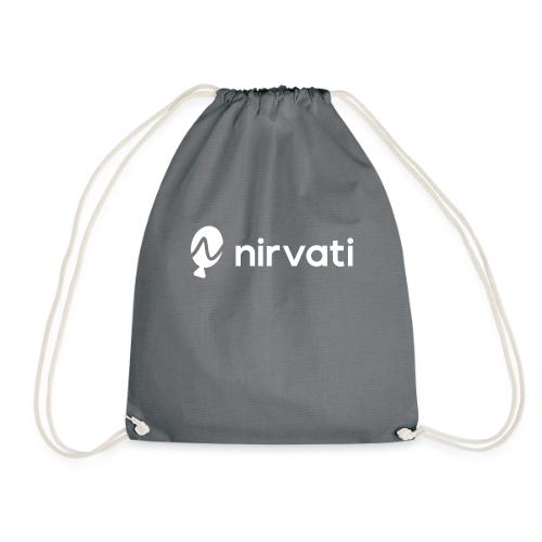 Nirvati Logo (white) - Drawstring Bag