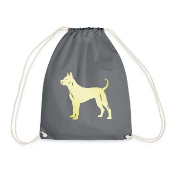 Silhouette de chien Dogue Argentino - Sac de sport léger - gris - Devant