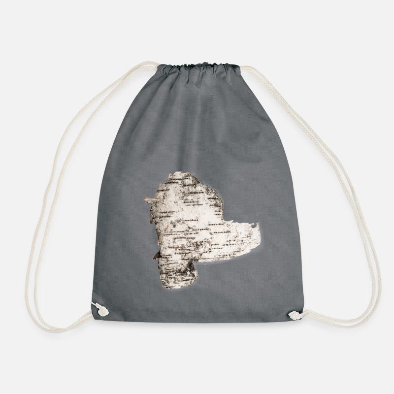 birchbark - Drawstring Bag - grey