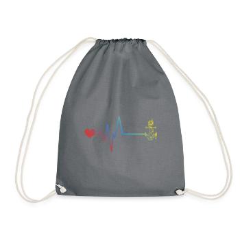Ancrer le pouls du rythme cardiaque - Sac de sport léger - gris - Devant