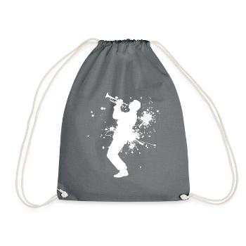 Trumpet TrumpetEr Jazz Trumpeter Trumpet Player - Drawstring Bag - grey - Front