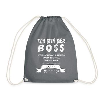 Geschenk Krista - Turnbeutel - Grau - Vorne