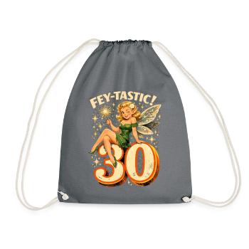 Fey-tastic : Fée et Elfe rétro du 30e anniversaire - Sac de sport léger - gris - Devant
