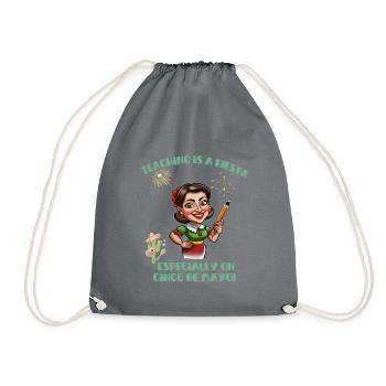 Lehrerin Cinco de mayo Fiesta Mexikanische Party - Turnbeutel - Grau - Vorne