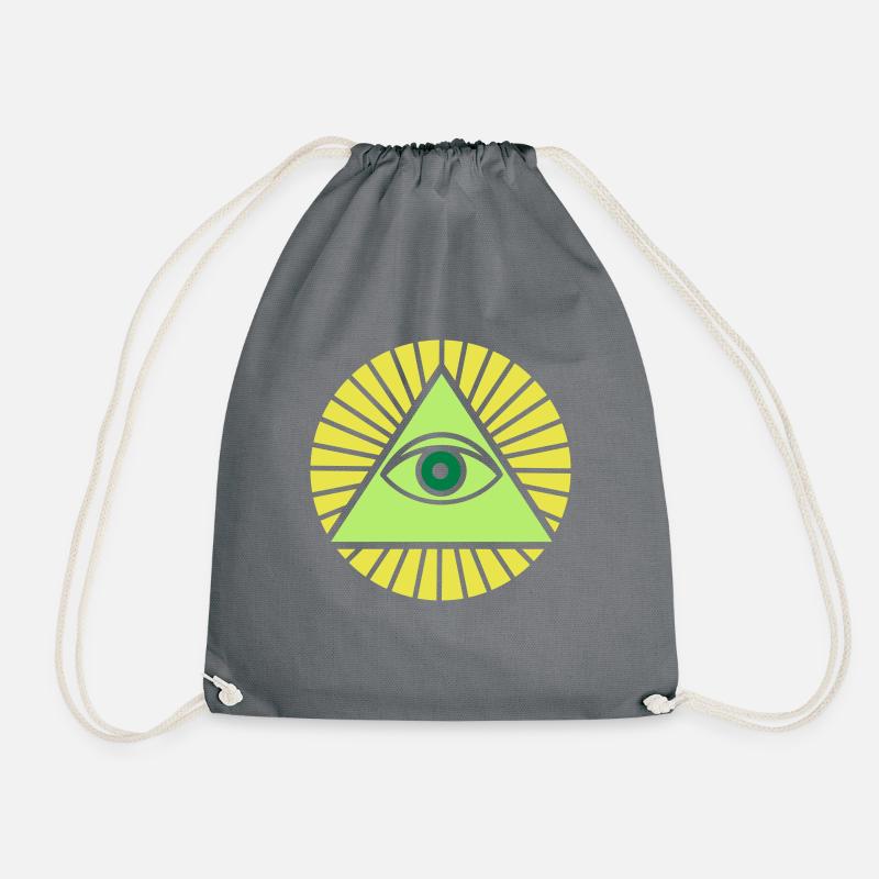 Illuminati - Drawstring Bag - grey