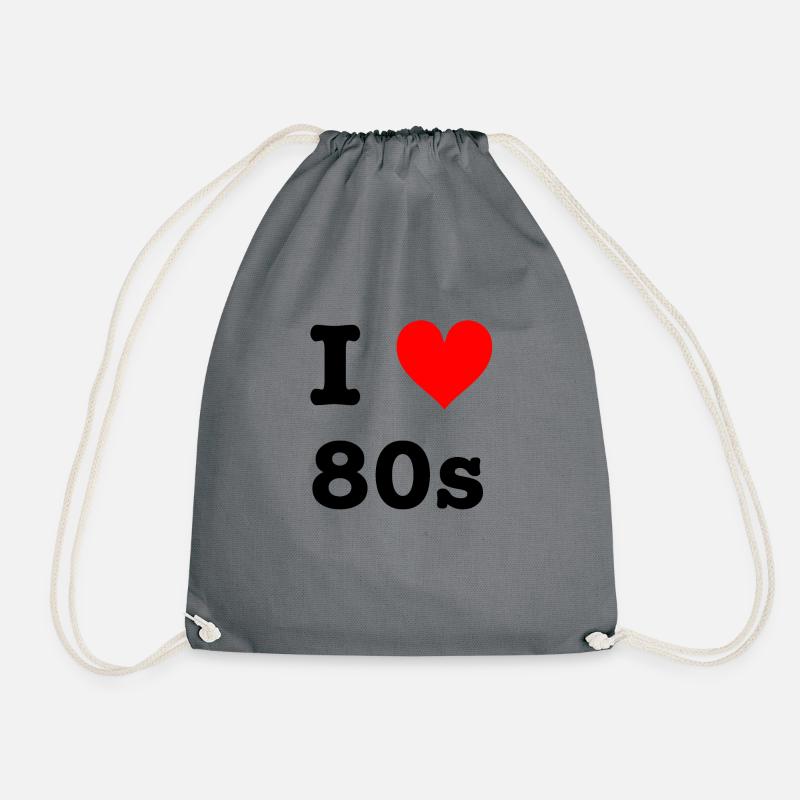 I love 80s - Drawstring Bag - grey