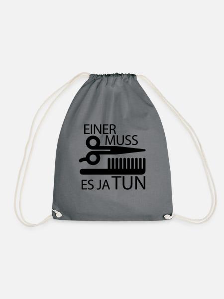 Friseur - Turnbeutel - Grau