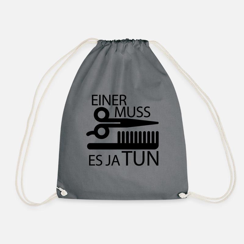 Friseur - Turnbeutel - Grau