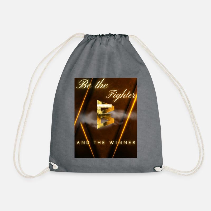 Fighter and Winner Design - Drawstring Bag - grey