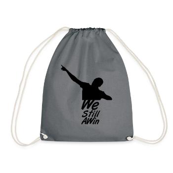 We Still A Win - Drawstring Bag - grey - Front