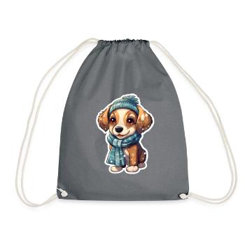 Woof d’hiver dans la neige - Sac de sport léger - gris - Devant