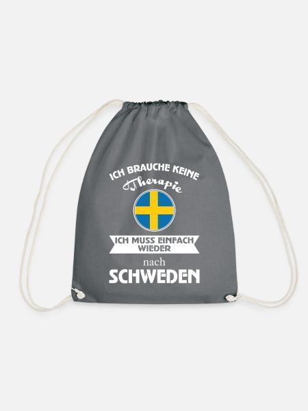 Keine Therapie - Schweden - Turnbeutel - Grau