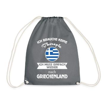 KeineTherapieGriechenland - Turnbeutel - Grau - Vorne